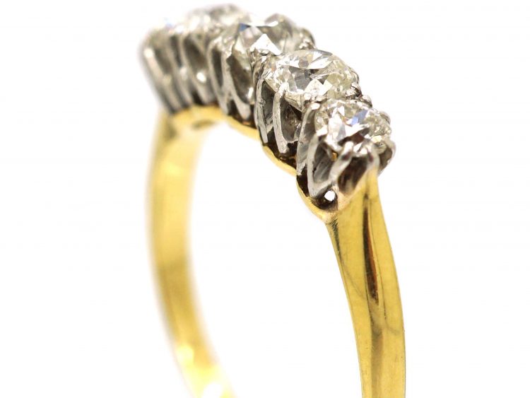 Early 20th Century 18ct Gold, Five Stone Diamond Ring
