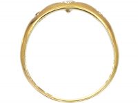 Victorian 18ct Gold, Three Stone Diamond Gypsy Ring