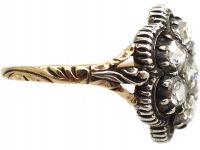 Georgian Rose Diamond Cluster Ring