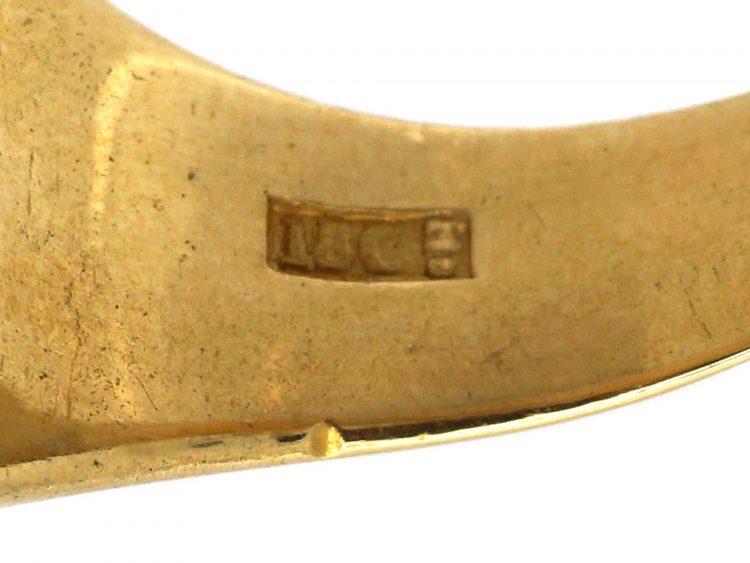 Victorian 18ct Gold & Bloodstone Signet Ring with Griffin Intaglio