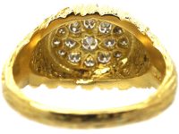 18ct Gold Modernist Ring set with Diamonds
