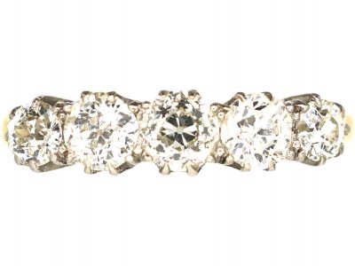 Early 20th Century 18ct Gold, Five Stone Diamond Ring