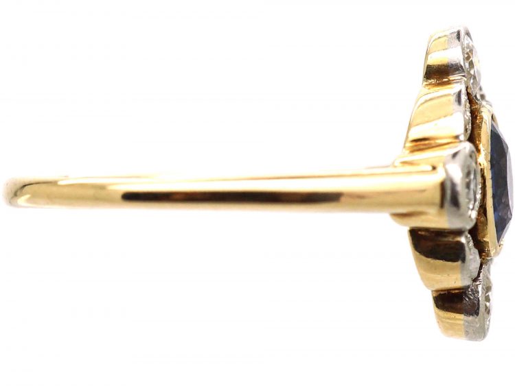 Art Deco 18ct Gold & Platinum,Sapphire & Diamond Ring