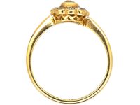 Edwardian 18ct Gold & Diamond Daisy Cluster Ring