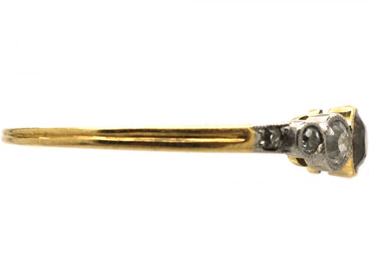 Edwardian 18ct Gold & Platinum Five Stone Diamond Ring