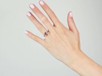 18ct Yellow & White Gold, Imperial Topaz & Diamond Ring