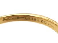 Edwardian 18ct Gold, Three Stone Opal Ring with Rose Diamond Points