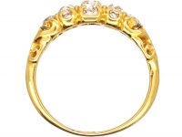 Victorian 18ct Gold, Five Stone Old Mine Cut Diamond Ring