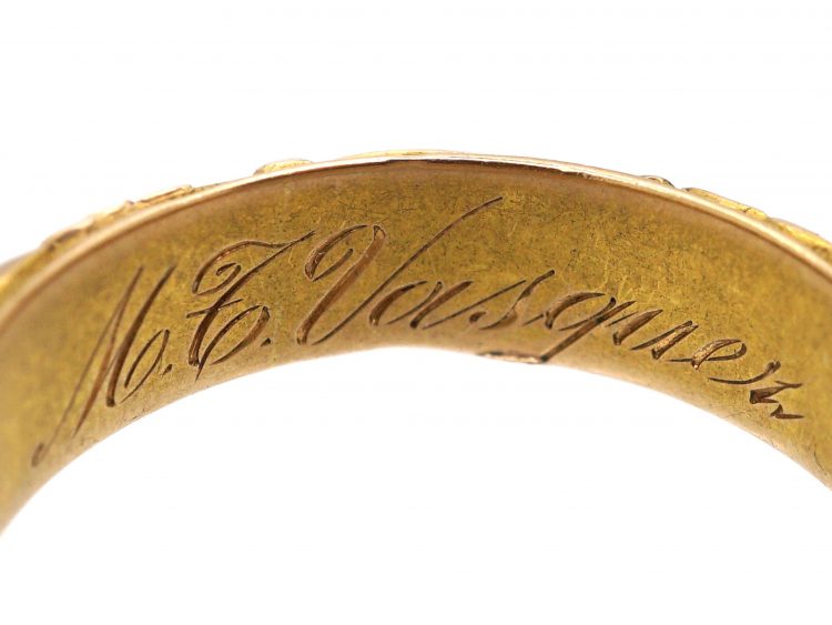 Early 20th Century 18ct Gold Wedding Ring with Repoussé Decoration