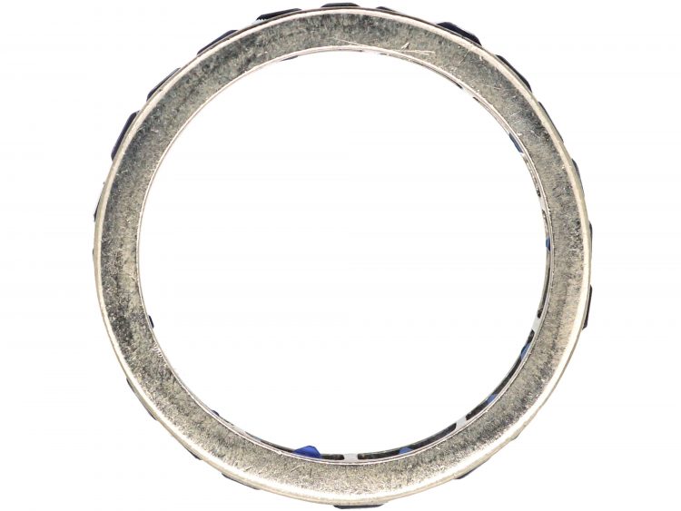 Art Deco 18ct White Gold, Sapphire Eternity Ring