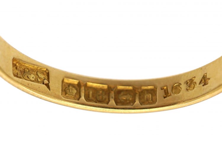 Edwardian 18ct Gold, Sapphire & Diamond Three Stone Ring