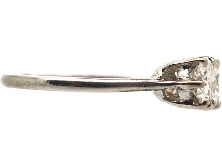 Platinum, Three Stone Diamond Ring