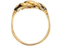 Edwardian 18ct Gold Knot Ring set with Three Diamonds