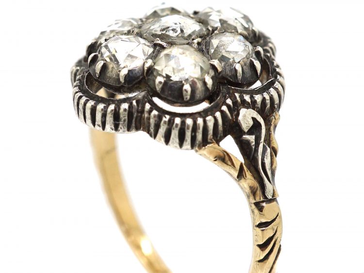 Georgian Rose Diamond Cluster Ring