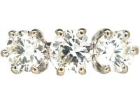 Platinum, Three Stone Diamond Ring