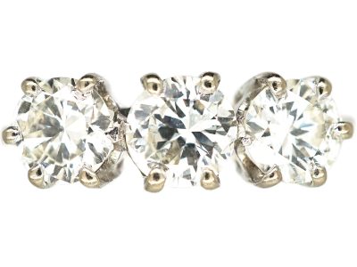 Platinum, Three Stone Diamond Ring