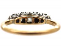 Edwardian 18ct Gold, Five Stone Diamond Ring with small Diamond Detail