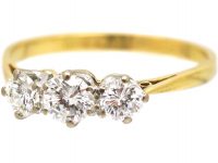 18ct Gold, Three Stone Diamond Ring