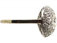 Art Deco 18ct White Gold & Platinum, Bombè Diamond Ring