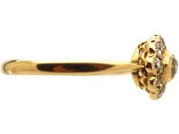 Edwardian 18ct Gold & Diamond Daisy Cluster Ring
