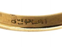 Art Deco 18ct Gold & Platinum, Diamond Solitaire Ring with Diamond Set Shoulders