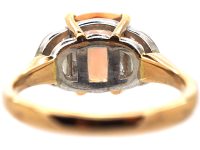 18ct Yellow & White Gold, Imperial Topaz & Diamond Ring
