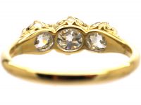 Victorian 18ct Gold, Three Stone Old Mine Cut Diamond Ring
