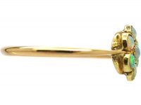 Edwardian 18ct Gold, Opal Cluster Ring