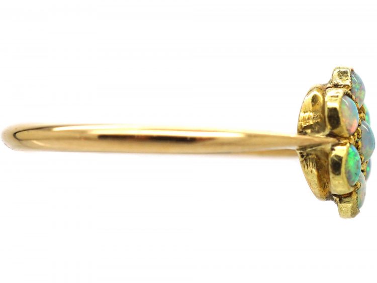Edwardian 18ct Gold, Opal Cluster Ring