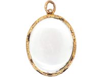 Edwardian 9ct Gold Glazed Open Locket