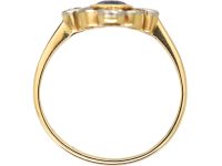Art Deco 18ct Gold & Platinum,Sapphire & Diamond Ring