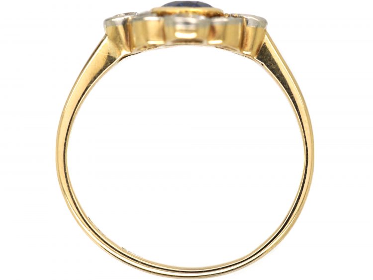Art Deco 18ct Gold & Platinum,Sapphire & Diamond Ring