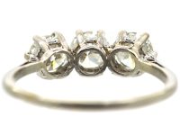 Platinum, Three Stone Diamond Ring