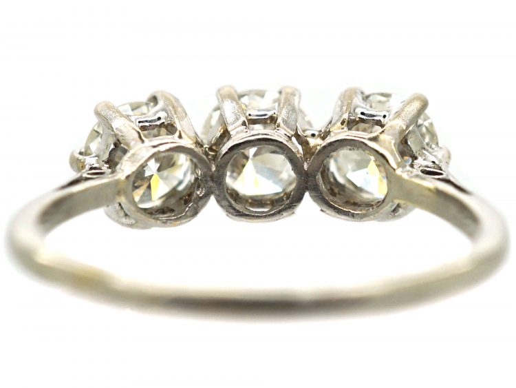 Platinum, Three Stone Diamond Ring