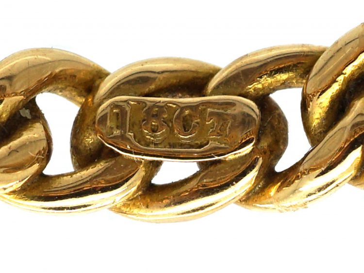 Edwardian 18ct Gold Curb Link Ring