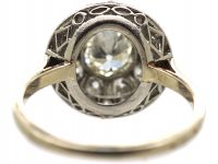 Art Deco 18ct White Gold & Platinum, Bombè Diamond Ring