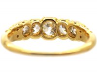 Victorian 18ct Gold, Five Stone Old Mine Cut Diamond Ring