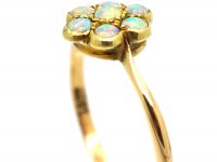 Edwardian 18ct Gold, Opal Cluster Ring