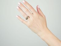 Edwardian 18ct Gold Knot Ring set with Three Diamonds