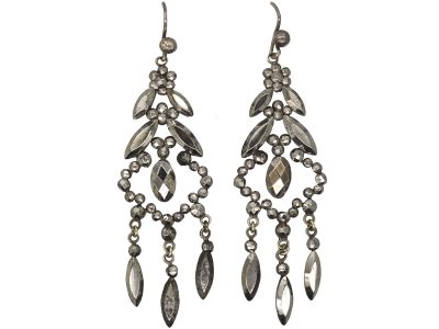 Georgian Cut Steel Drop Earrings