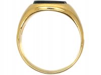 Victorian 18ct Gold & Bloodstone Signet Ring with Griffin Intaglio