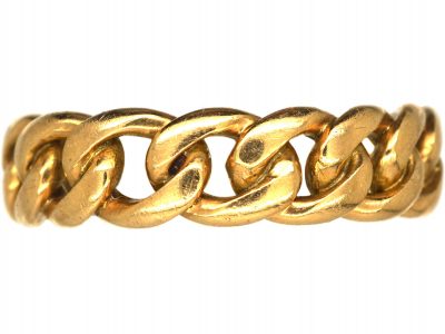 Edwardian 18ct Gold Curb Link Ring