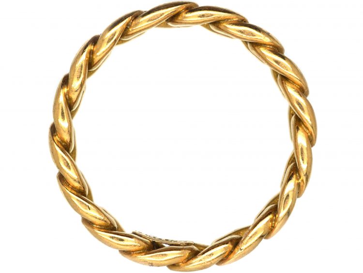 Edwardian 18ct Gold Curb Link Ring