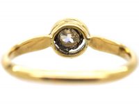 Art Deco 18ct Gold & Platinum, Old Mine Cut Diamond Solitaire Ring