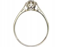 1920s 18ct White Gold & Diamond Solitaire Ring