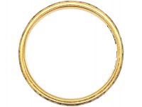 18ct White & Yellow Gold Wedding Ring with Flower Detail