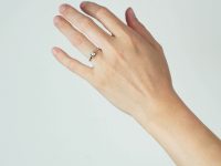 Art Deco Diamond Solitaire Ring with Diamond Set Leaf Shoulders