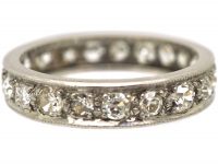 Art Deco 18ct White Gold & Diamond Eternity Ring