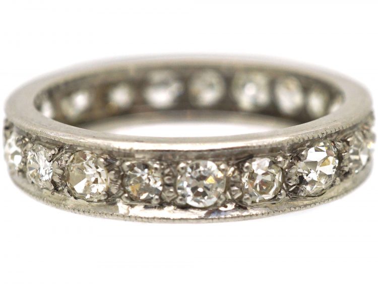 Art Deco 18ct White Gold & Diamond Eternity Ring