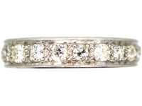 Art Deco 18ct White Gold & Diamond Eternity Ring
